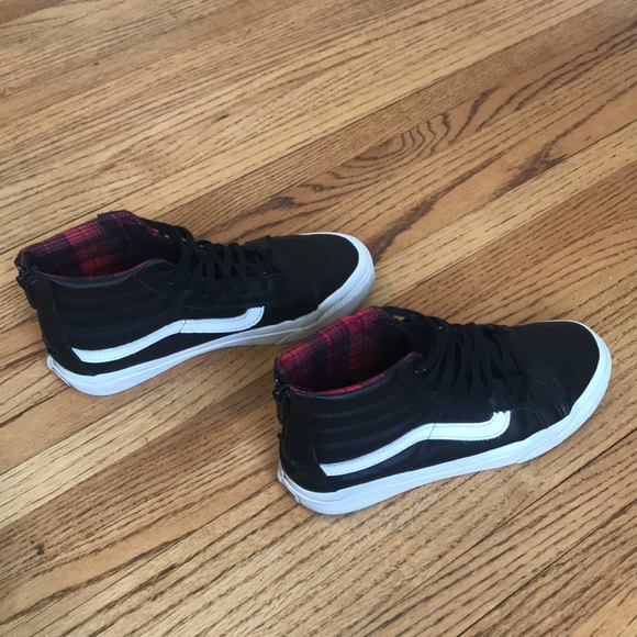 Vintage Vans Leather Hi Top Sneakers 6 - Picture 4 of 11